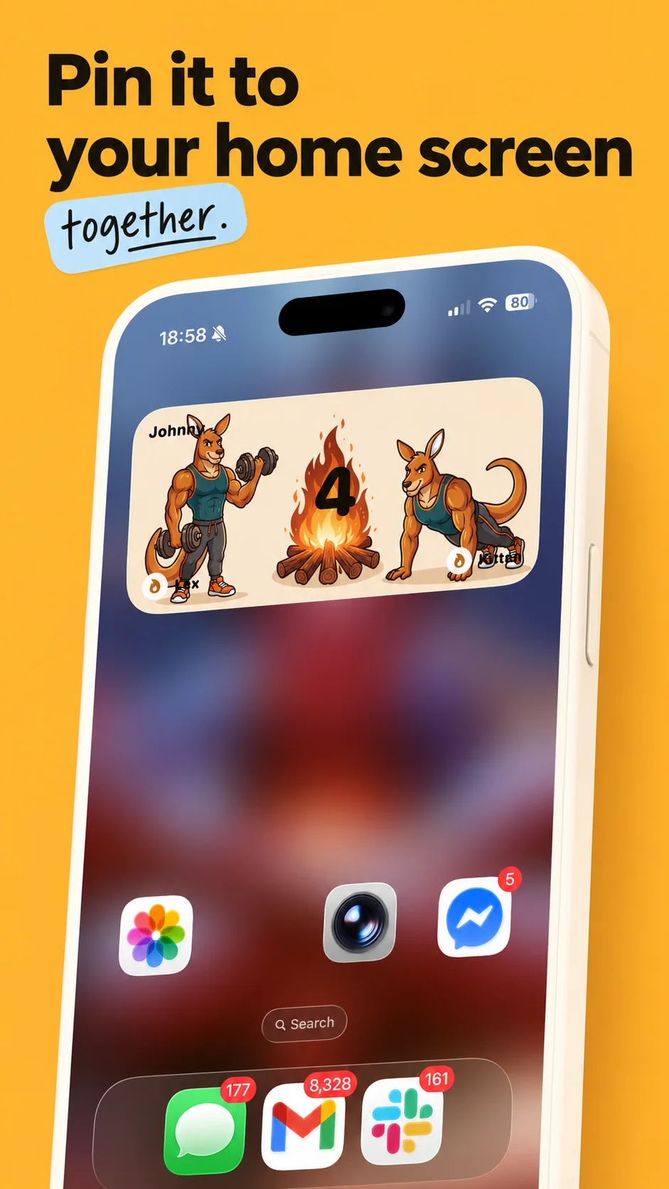 Sociertio iPhone widget preview.